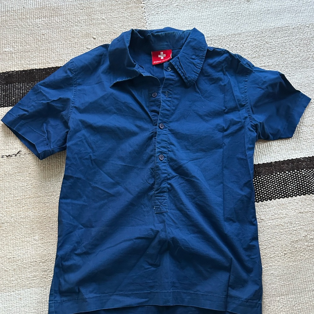 Andrew Christian Blue SS Cotton Shirt